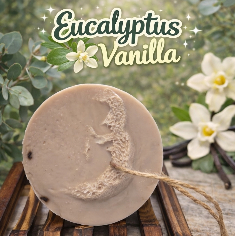 ❤️Last One! Hand Crafted  Foot Scrub 1 - 5oz Natural Loofah Eucalyptus Vanilla